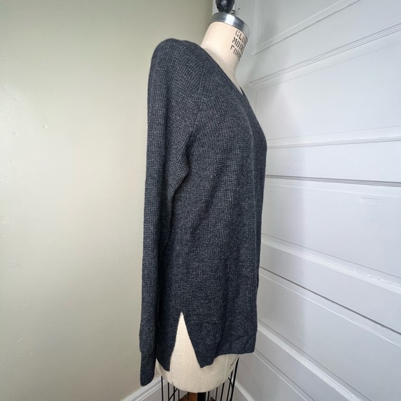 Madewell Wafflestitch Pullover Sweater Charcoal Medium NWT NEW - Picture 8 of 14